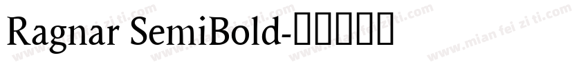 Ragnar SemiBold字体转换